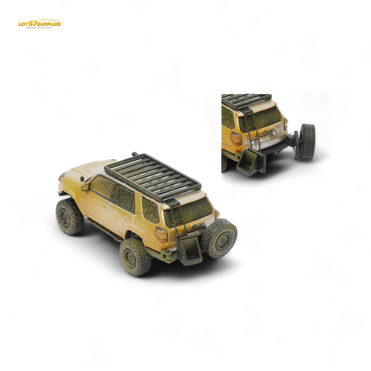 GCD Toyota 4 Runner Silver Muddy 1:64