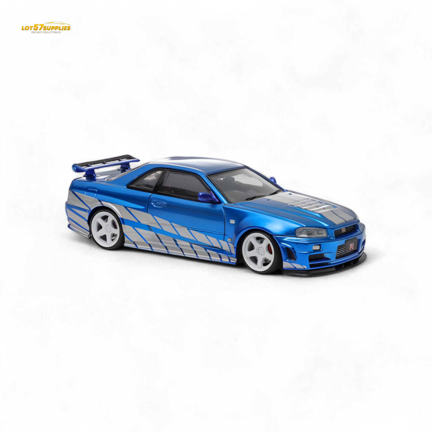 Fast Speed Skyline GT-R R34 Nismo Z-Tune Blue 1:64