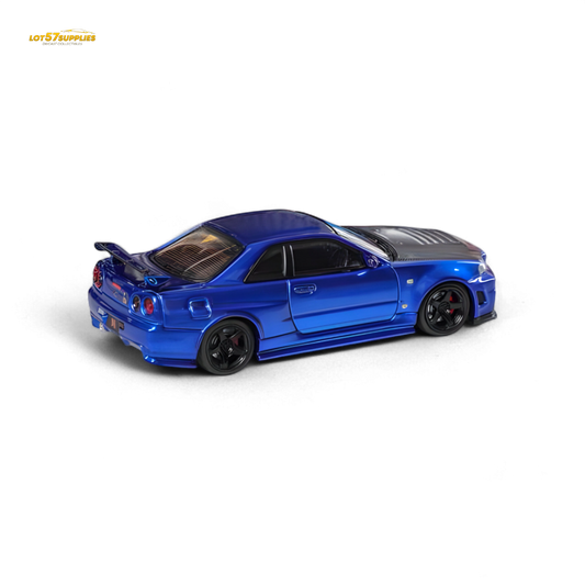 Fuji Skyline R34 GT-R Nismo Z-Tune Bayside Blue 1:64
