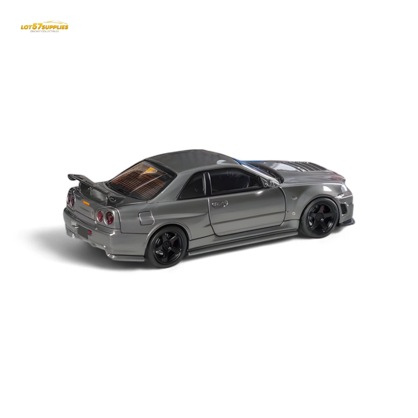 Fuji Skyline R34 GT-R Nismo Z-Tune Gun Grey 1:64