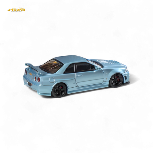Fuji Skyline R34 GT-R Nismo Z-Tune Ice Blue 1:64