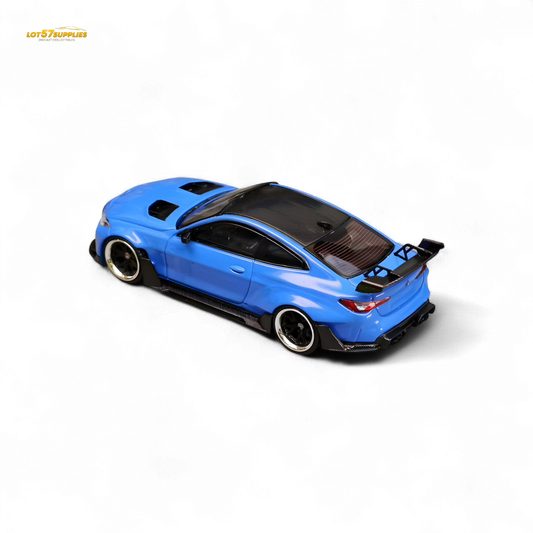 SW BMW G82 M4 Wide-Body Modified Portimao Blue 1:64