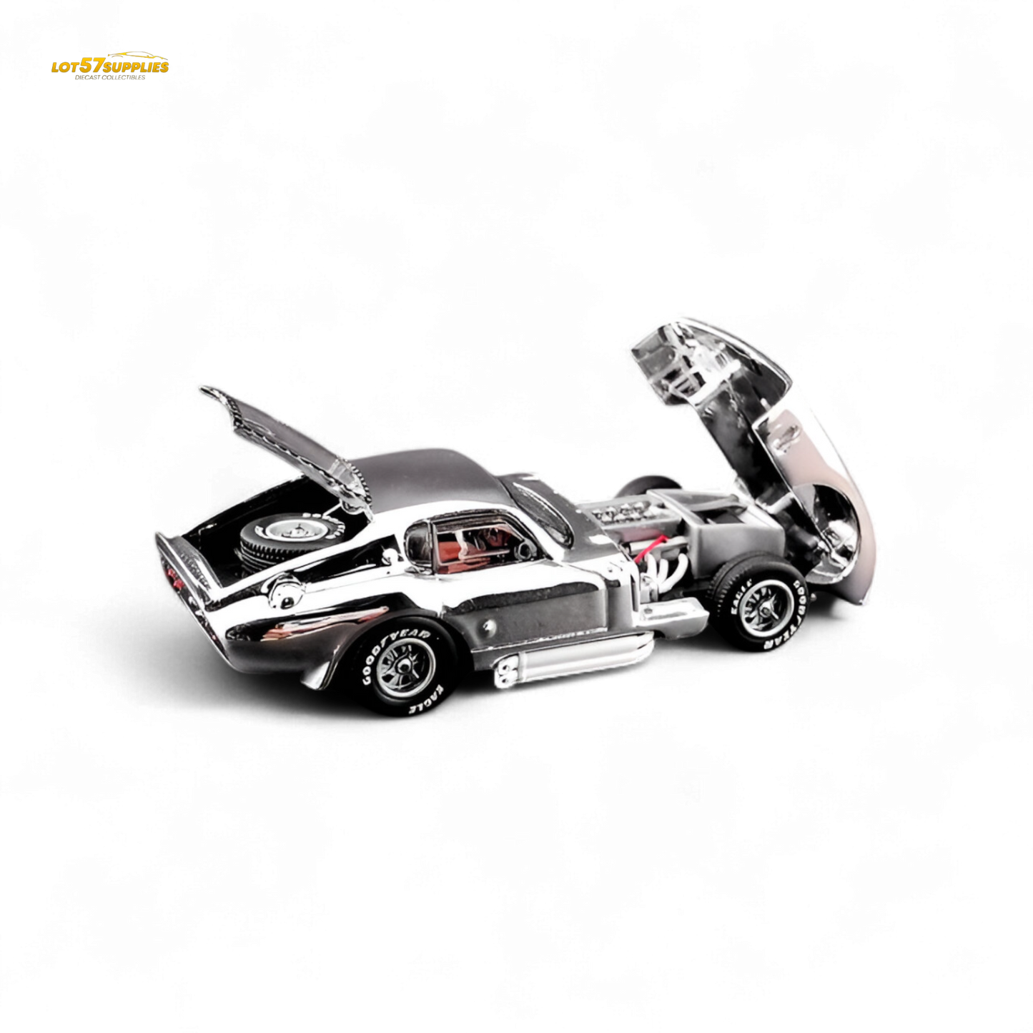 Fine Works64 Shelby Daytona - Chrome Silver 1:64