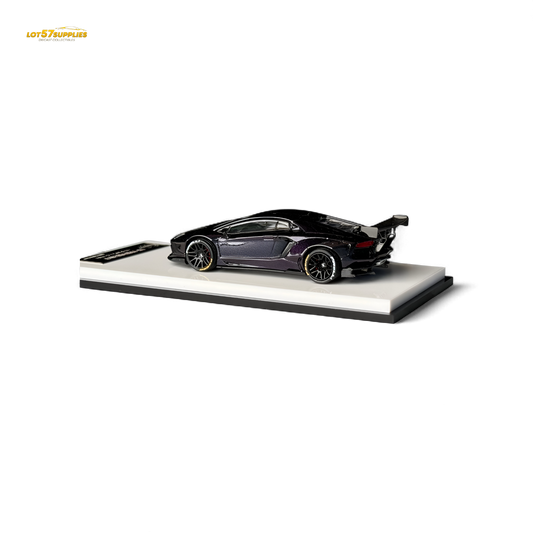 King Model Lamborghini Aventador LP700-4 Purple Carbon Fiber 1:64