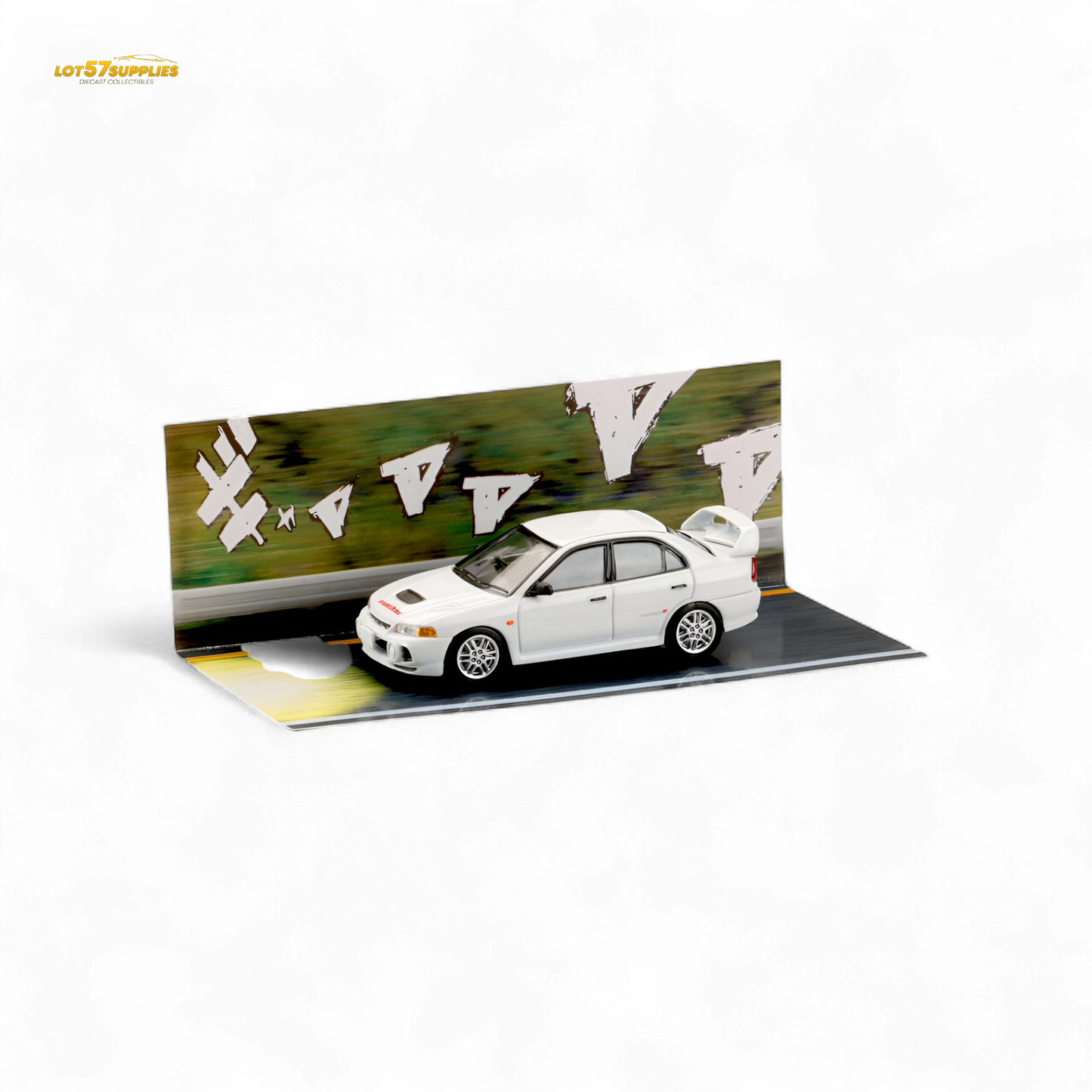 Hobby Japan Mitsubishi Lancer Evolution IV White 1:64