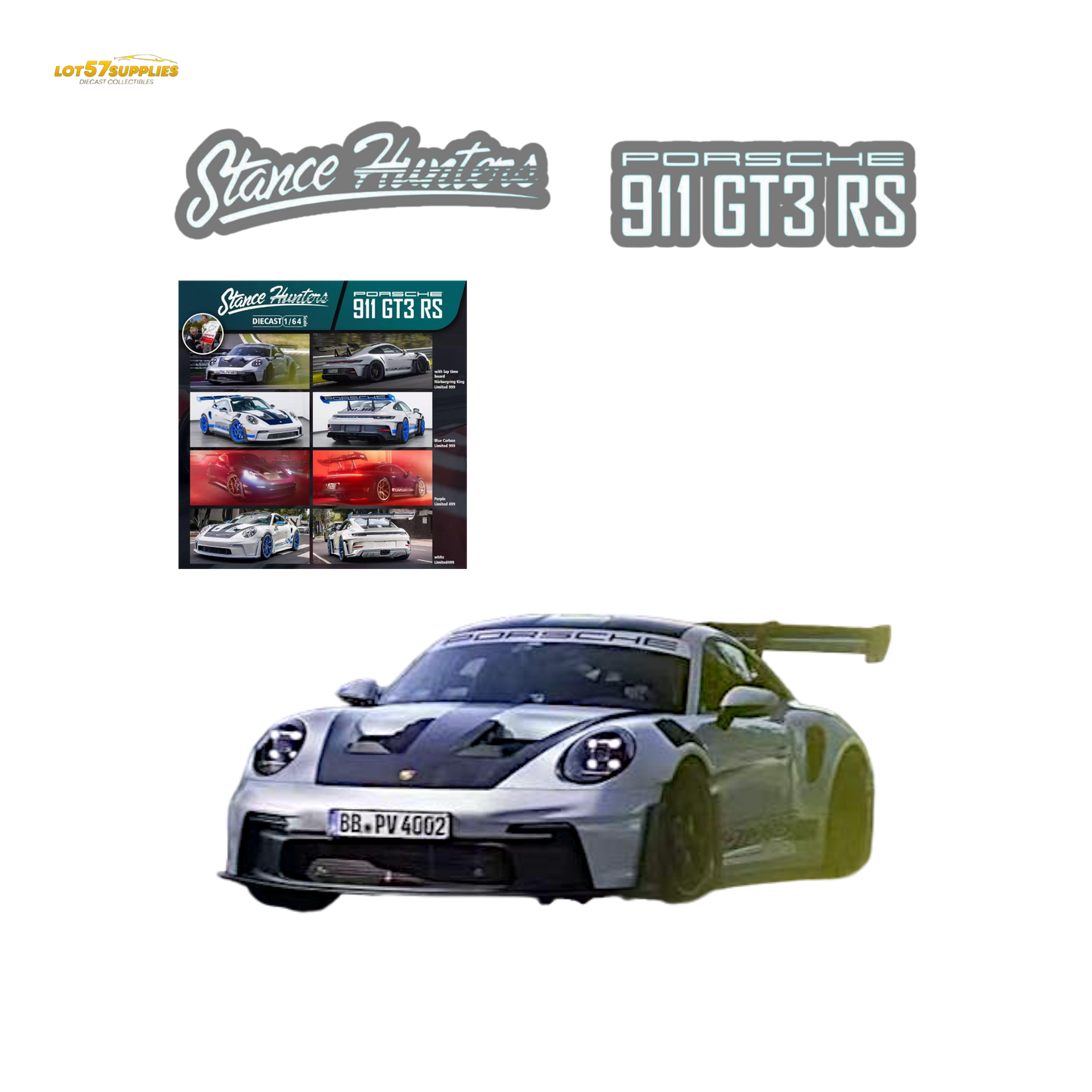 (Pre-Order) Stance Hunters Porsche 911 GT3 RS - Nürburgring Livery 1:64