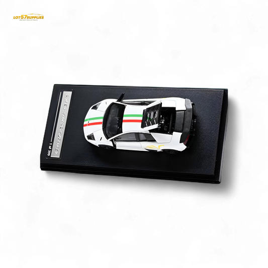 High Rev Model Lamborghini Murcielago LP670-4 SV White 1:64
