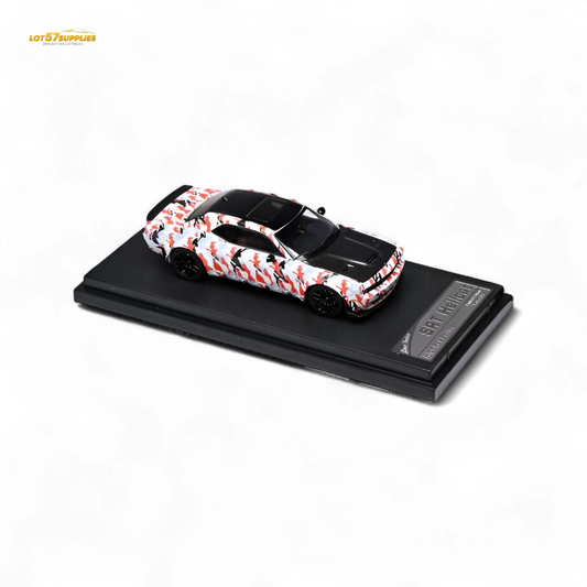 Stance Hunters Dodge Challenger SRT Hellcat Black - Red - White Camo 1:64