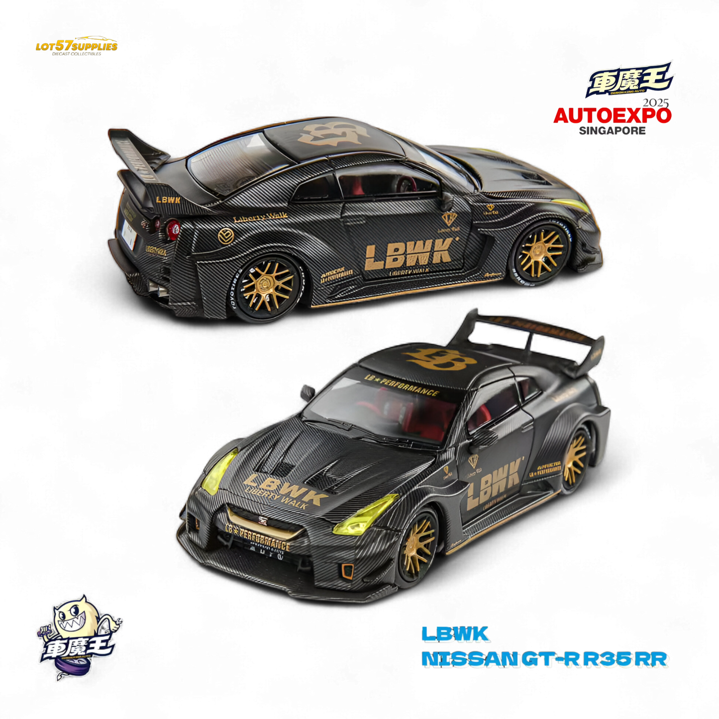 DEMON KING Auto LBWK GTR35 RR Singapore Exclusive 1:64