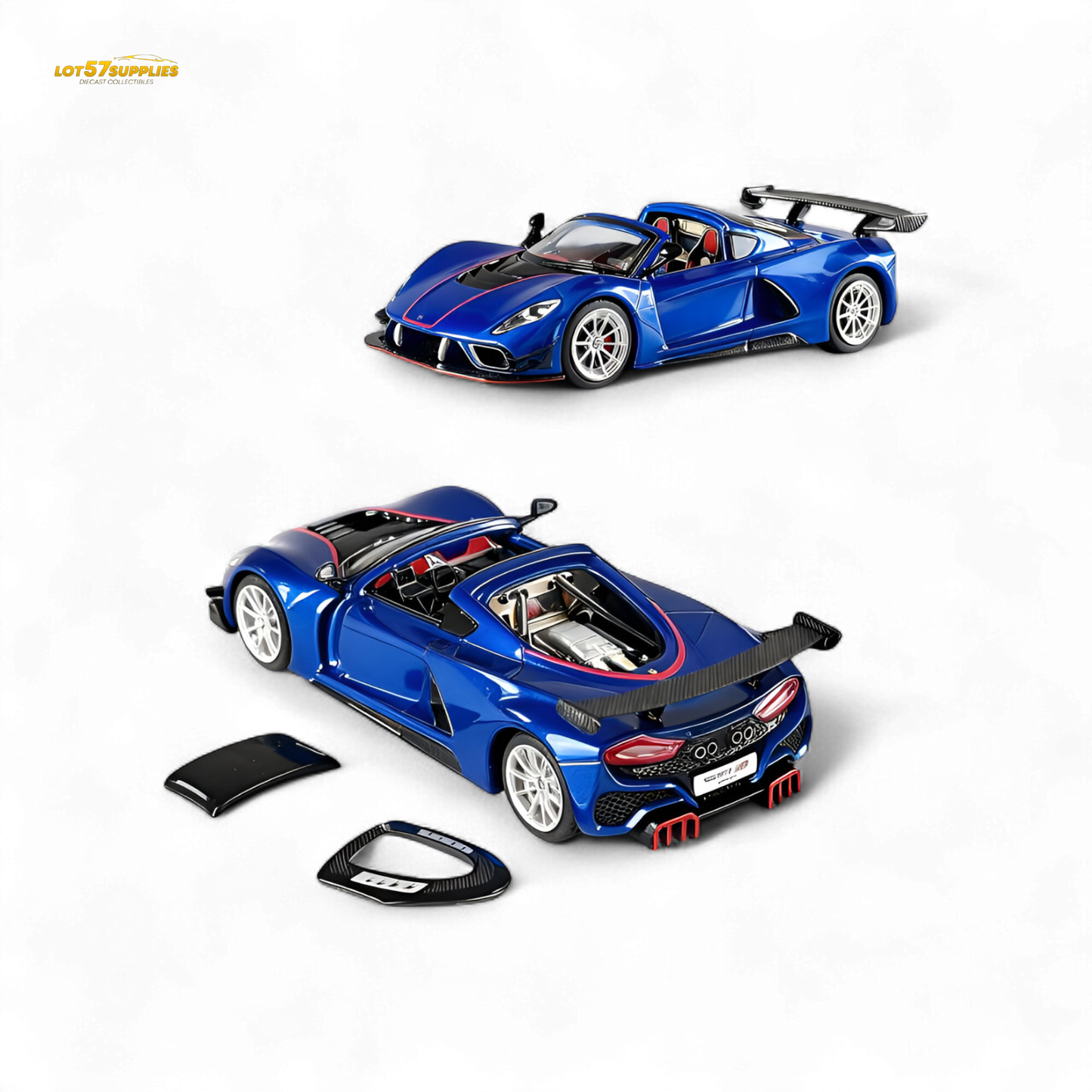 Rhino Model Hennessey Venom F5 Blue 1:64