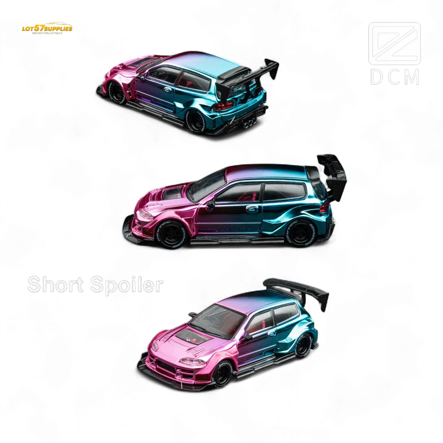 DCM Honda EG6 Hatchback Wide Body Dazzling Colorful 1:64