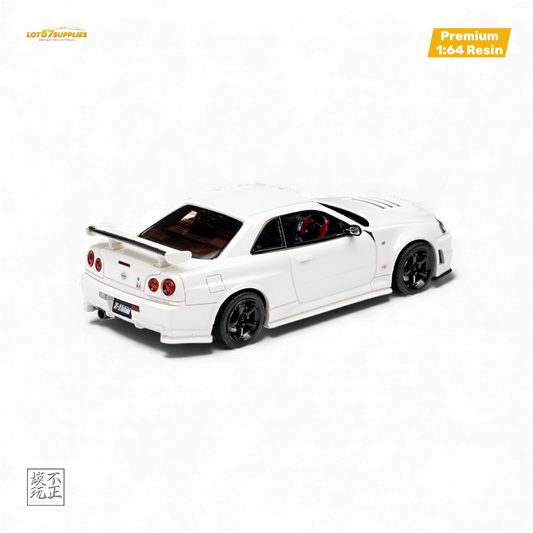 Car's Lounge Skyline GT-R R34 Z-TUNE Pearl White 1:64