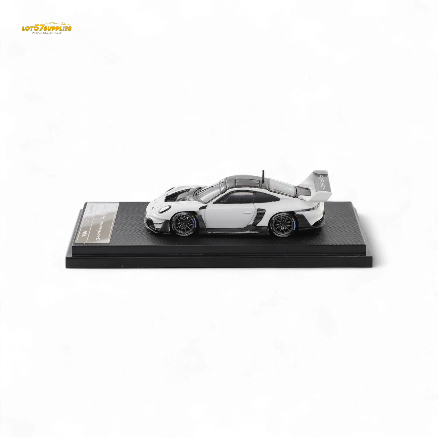 HKM Porsche 911 GT3 R Rennsport White Carbon Hood 1:64
