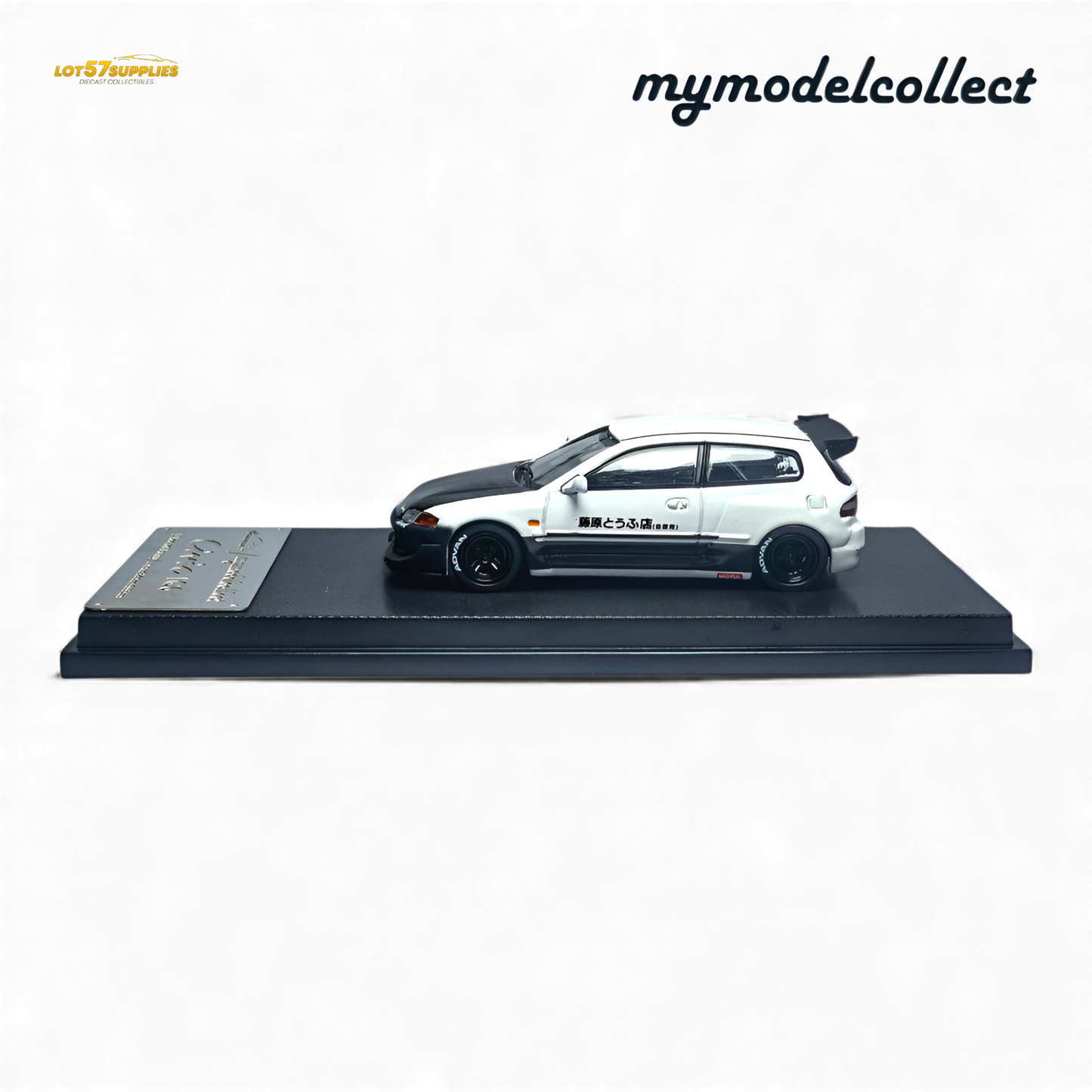 MC Civic EG6 Fujiwara Tofu Shop White Carbon 1:64