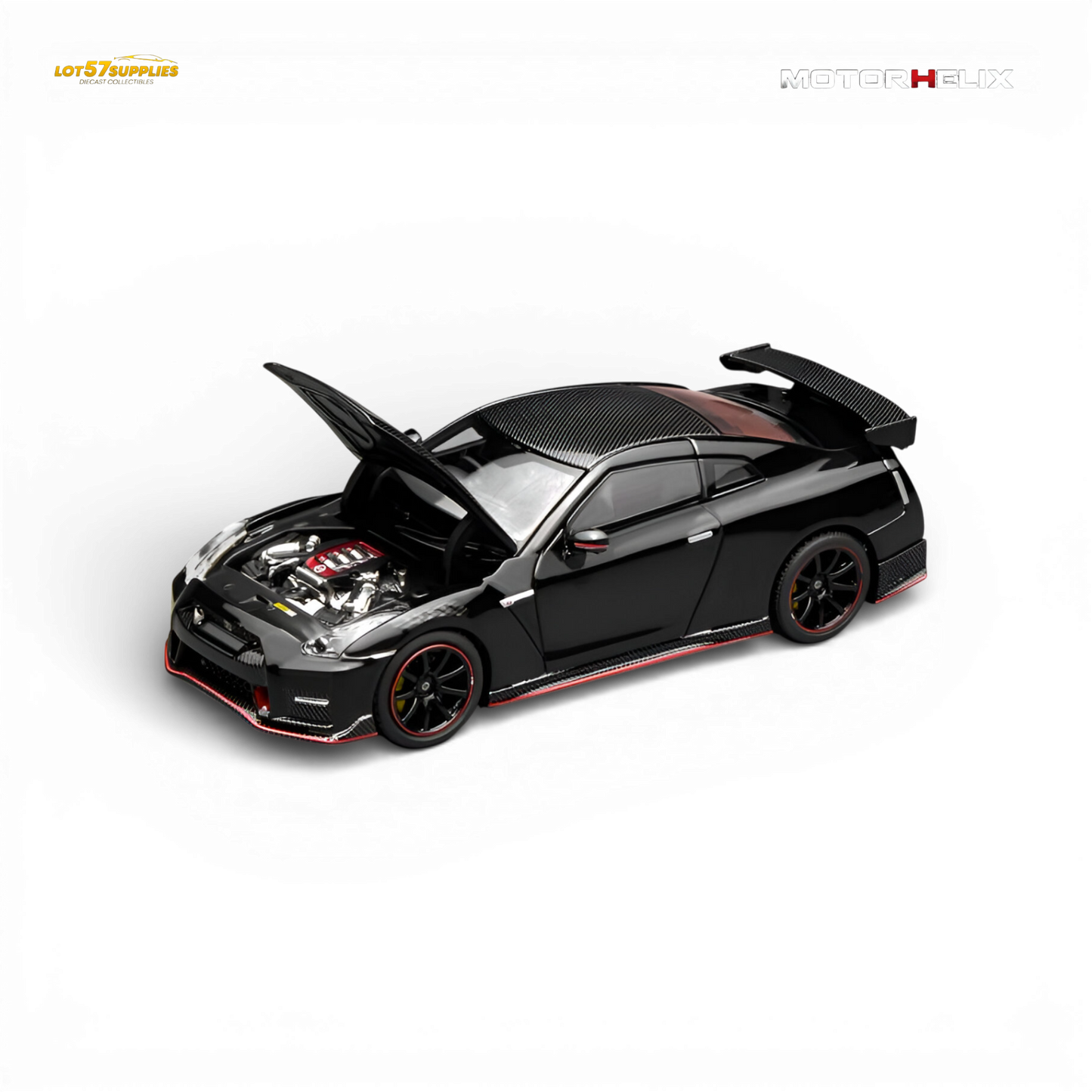 MOTORHELIX Nissan GT-R NISMO R35 2022 - Meteor Black 1:64