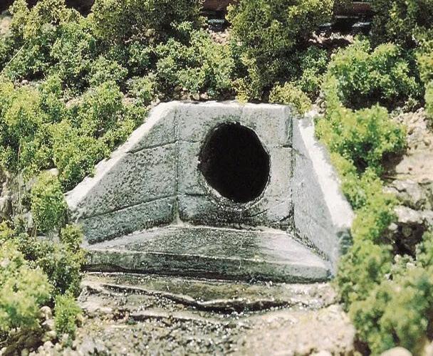 Woodland Scenics C1262 HO Scale Two Concrete Culverts
