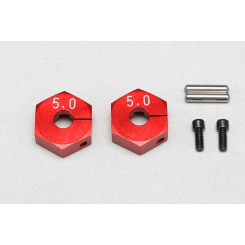 Y2-011CR5A Yokomo Clamping Wheel Hub (Red) (5.0mm)