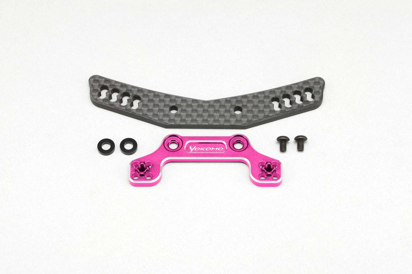 Y2-017AGPA Yokomo Graphite/Aluminum Hybrid Front Shock Tower (Purple)