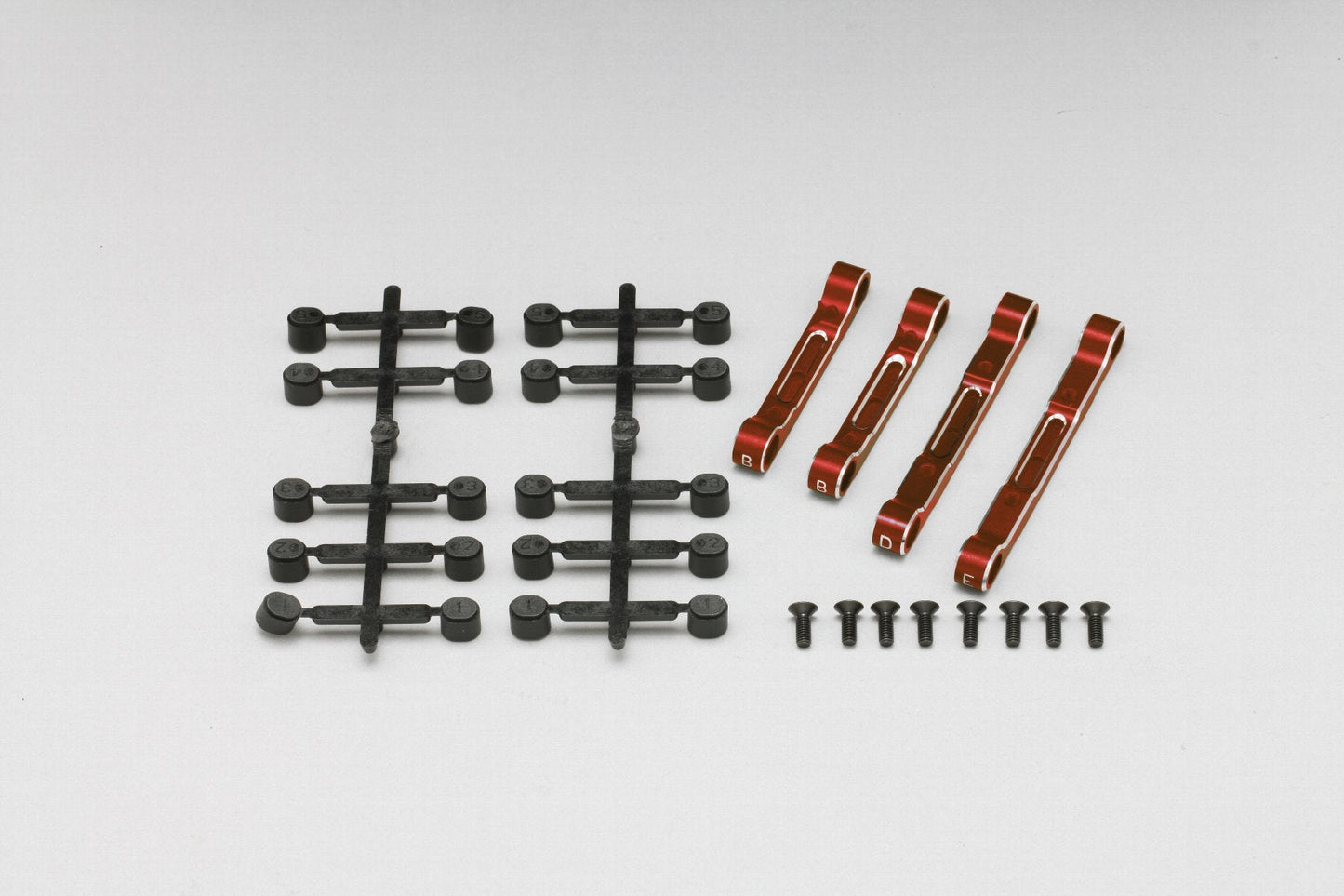 Y2-301ARA Yokomo Aluminum Adjustable Suspension Mount Set (Red)