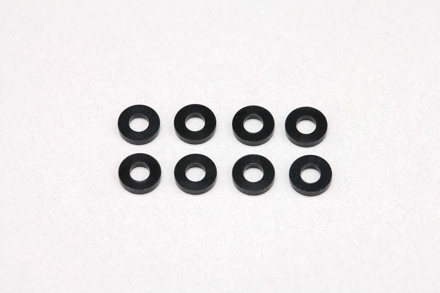 ZC-A2510BA Yokomo 2.5x5x1.0mm Aluminum Shims (Black) (8)