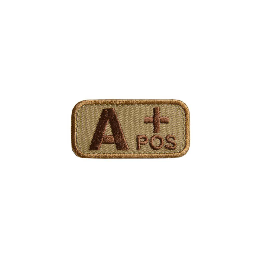A+ Blood Type Desert Patch with Hook Fastener