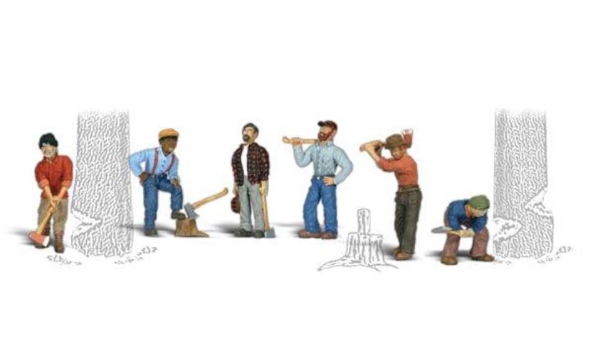 Woodland Scenics A1876 HO Train Figures Lumber Jacks