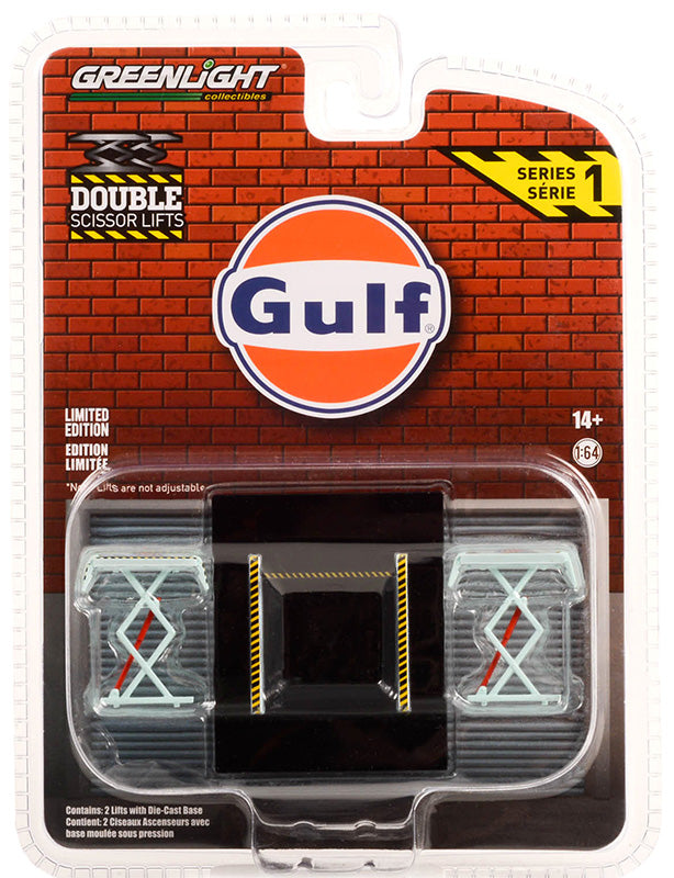 Greenlight 16160-B 1/64 Gulf Oil Double Scissor Lift
