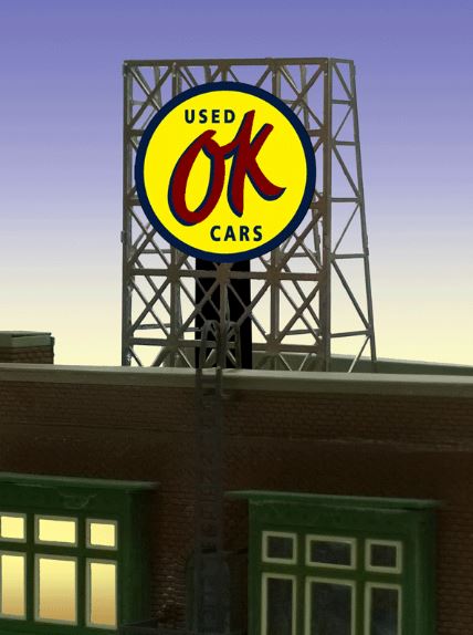 Miller Engineering 339065 N/Z Scale OK Used Cars Billboard