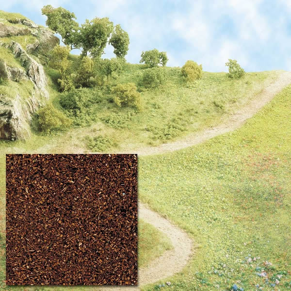 Busch 7308 A Scale Grass Scatter Material Ground Cover -- Brown 2-13/16oz 80g