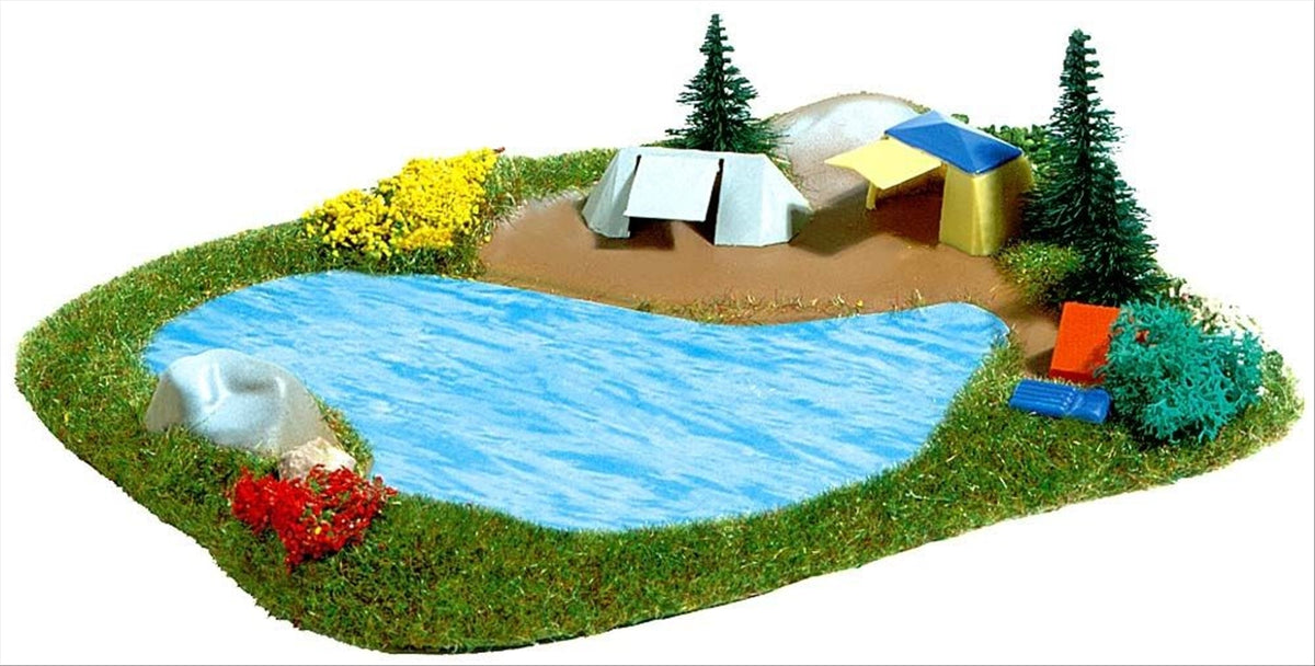 Busch 8052 N Scale Campsite with Bathing Lake