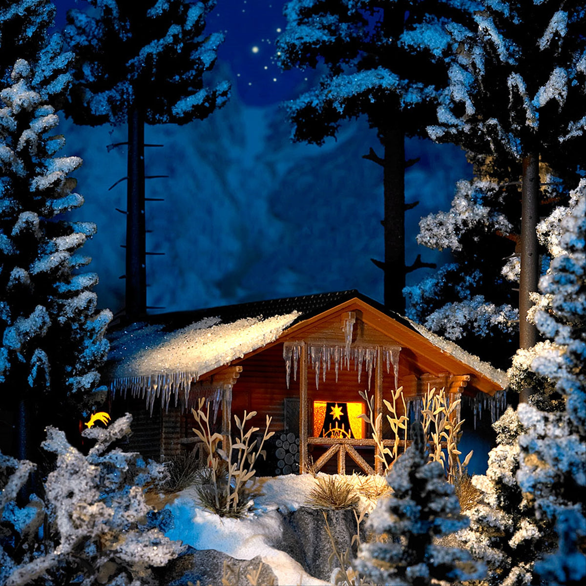 Busch 1085 HO Scale Wintry Wood Cottage, Interior Lighting