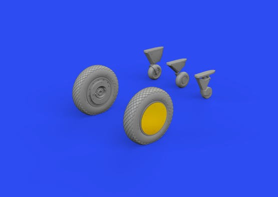 Eduard 648768 1/48 Aircraft- F4F3 Wheels Late for EDU (Mask, Photo-Etch & Resin)