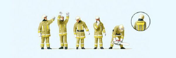 Preiser 10772 HO Scale Modern Firemen Technical Support Team Beige