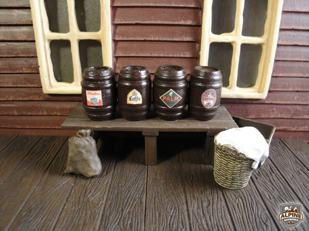 Alpine Railworks 1059 G Scale Small Barrels (European Labels) (4)