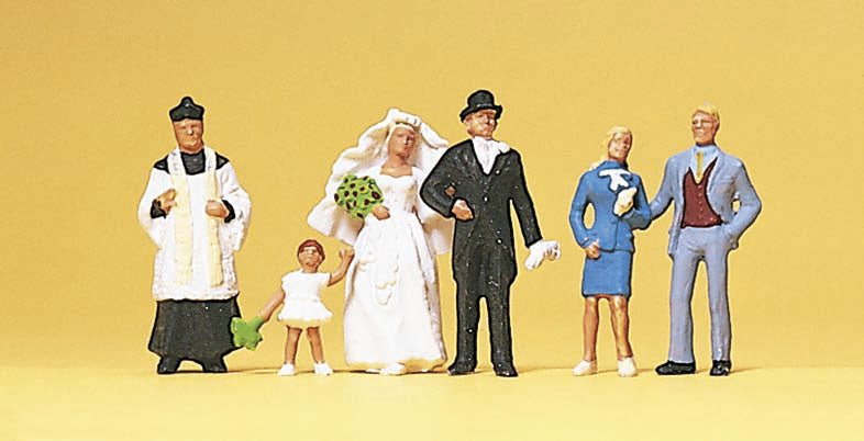 Preiser 10058 HO Scale Catholic Wedding Participants Figure Set