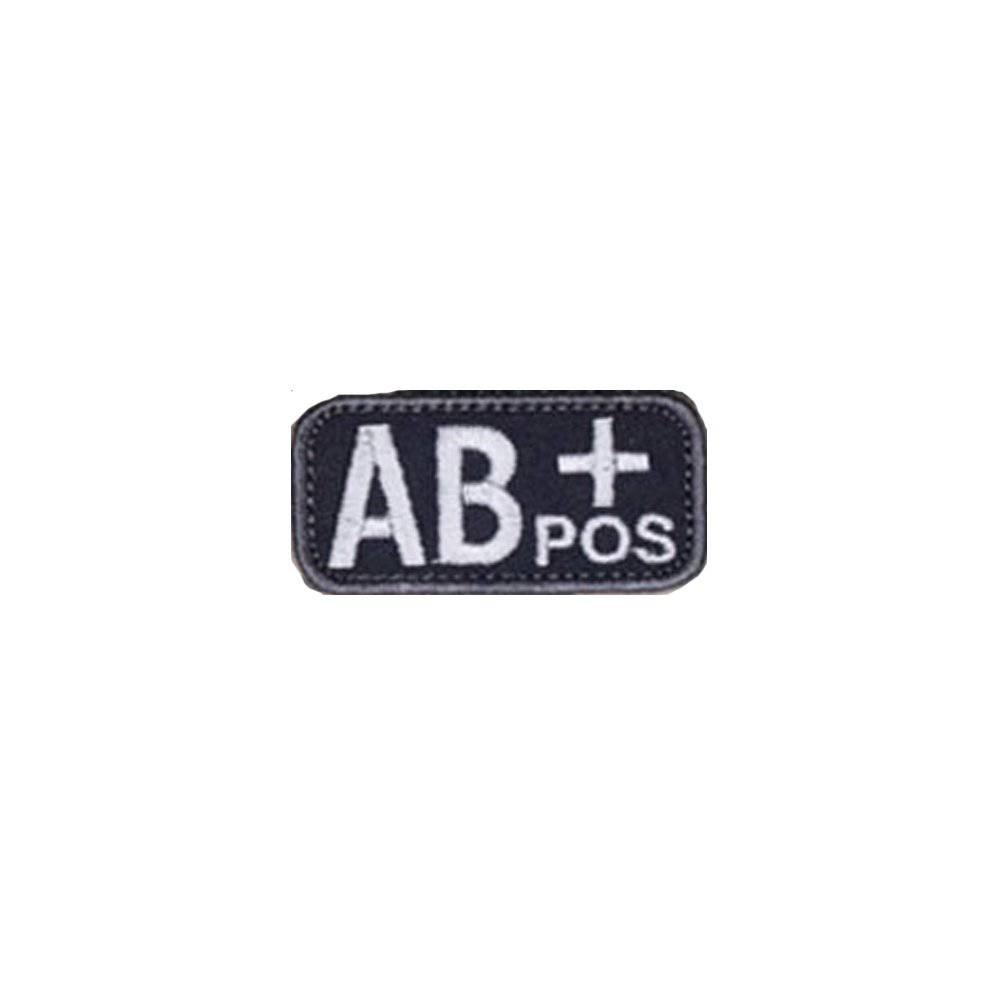 AB+ Blood Type Tactical/Police Patch with Hook Fastener