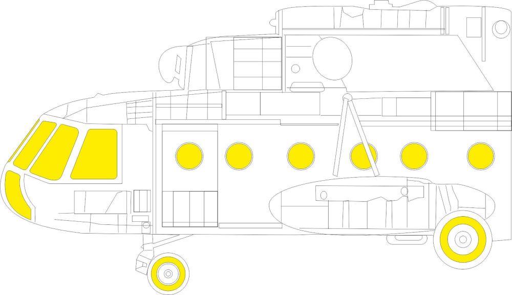 Eduard EX932 1/48 Mask Aircraft- Mi8MT for ZVE