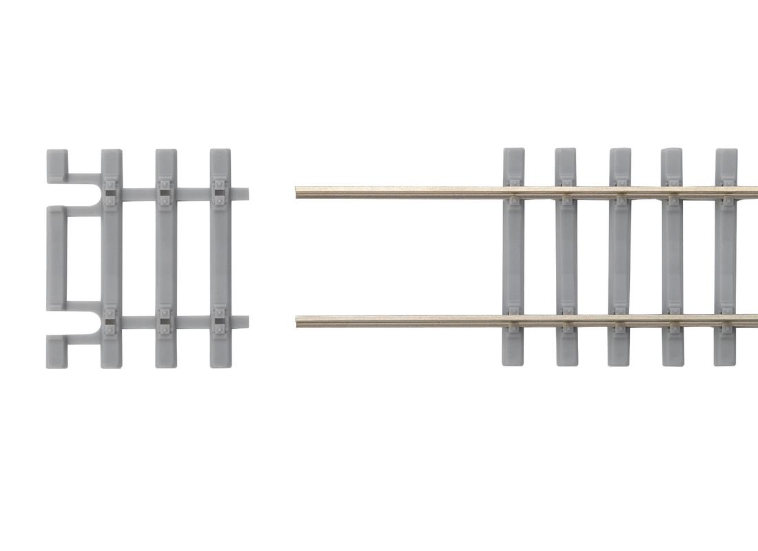 Piko 55151 HO Scale Concrete Tie Flex End Ties 31mm, Box of 12