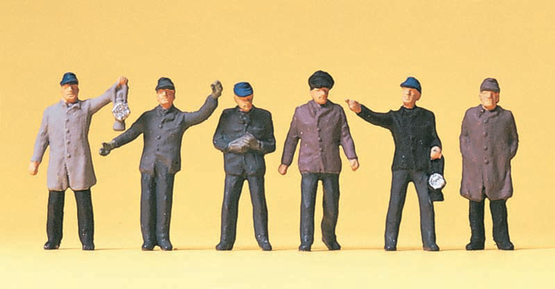 Preiser 14018 HO Scale DB Railway Shunters Figure Set