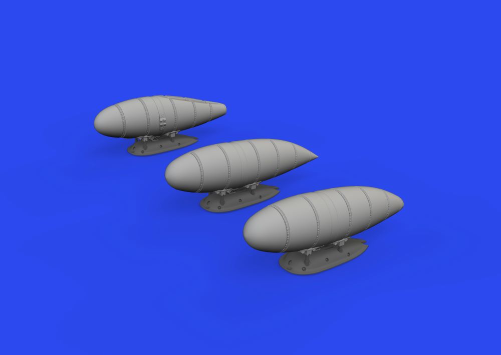 Eduard 648906 1/48 Aircraft- Bf109K External Fuel Tanks for EDU (Resin)