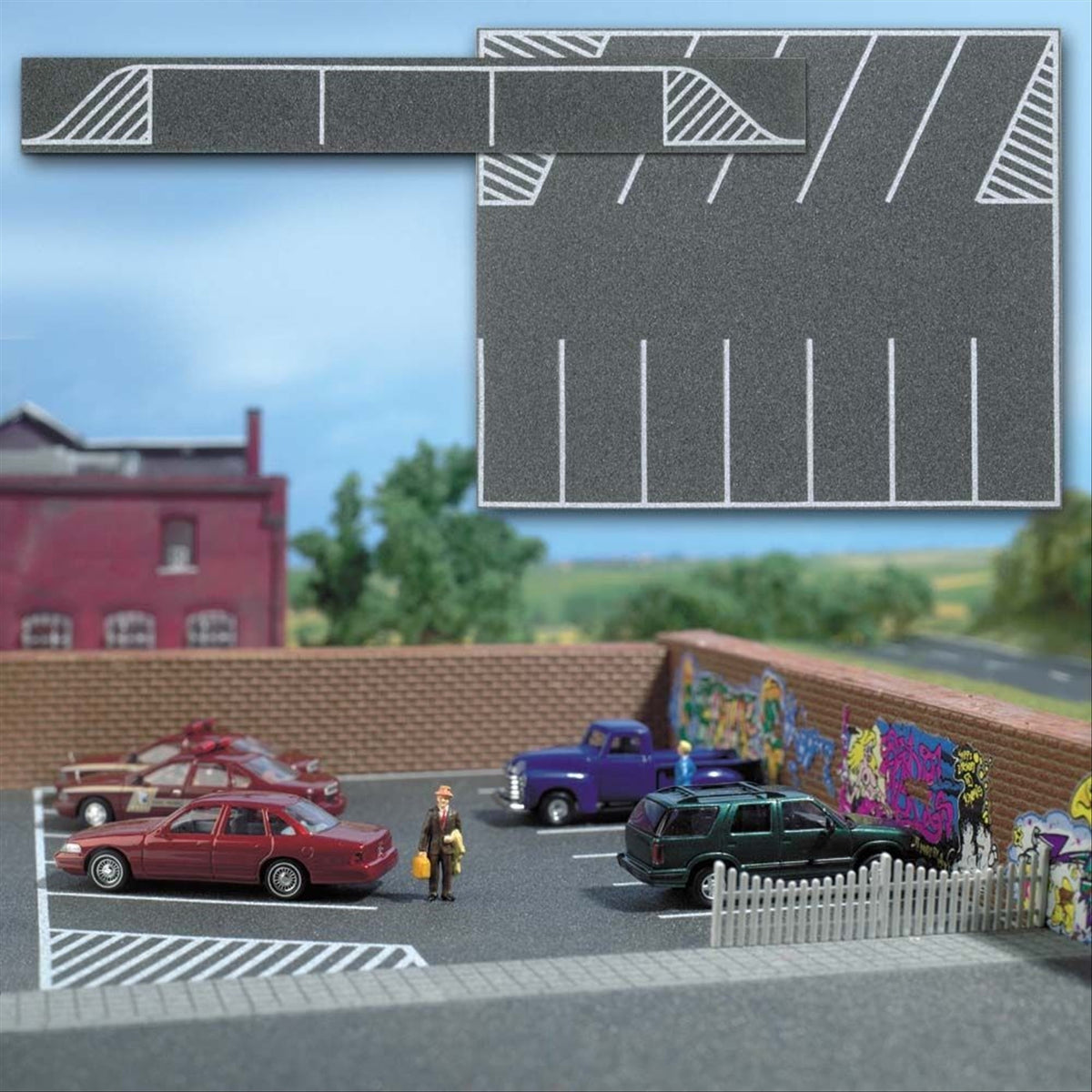Busch 7077 N Scale Self-Adhesive Parking Lot & Bays