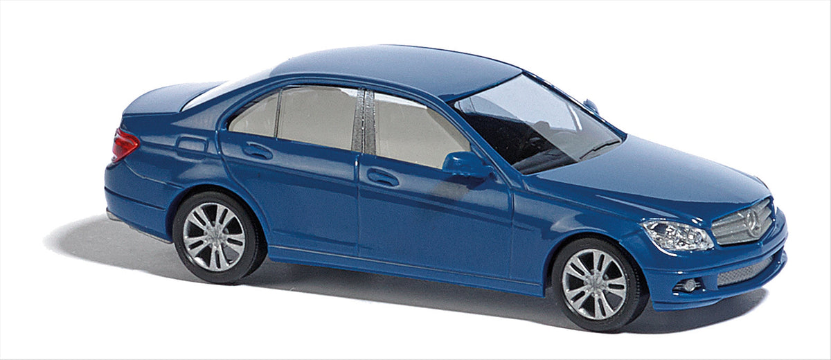 Busch 89139 HO Scale Mercedes-Benz C-Class Sedan Model, Blue