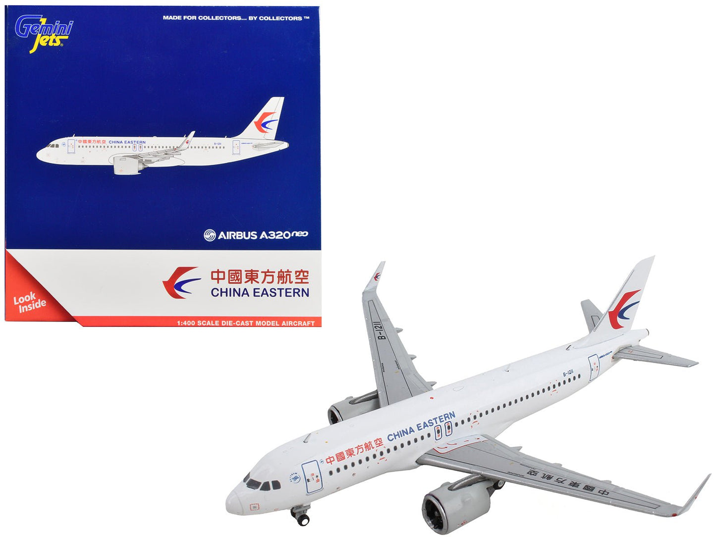 Airbus A320neo Commercial Aircraft "China Eastern Airlines" White 1/400 Diecast Model Airplane by GeminiJets free shipping USA