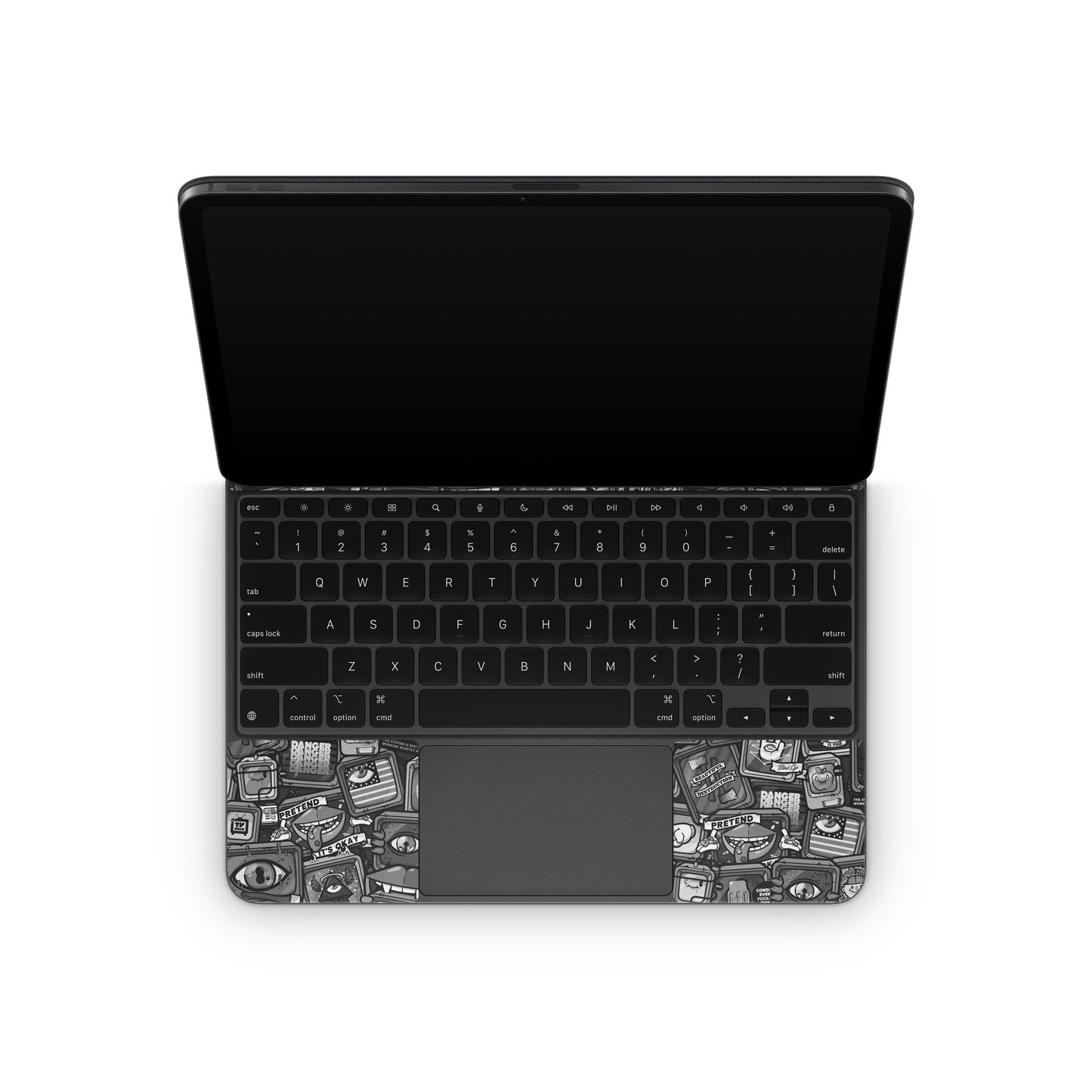 Distraction Tactic B&W - Apple Magic Keyboard for iPad Skin