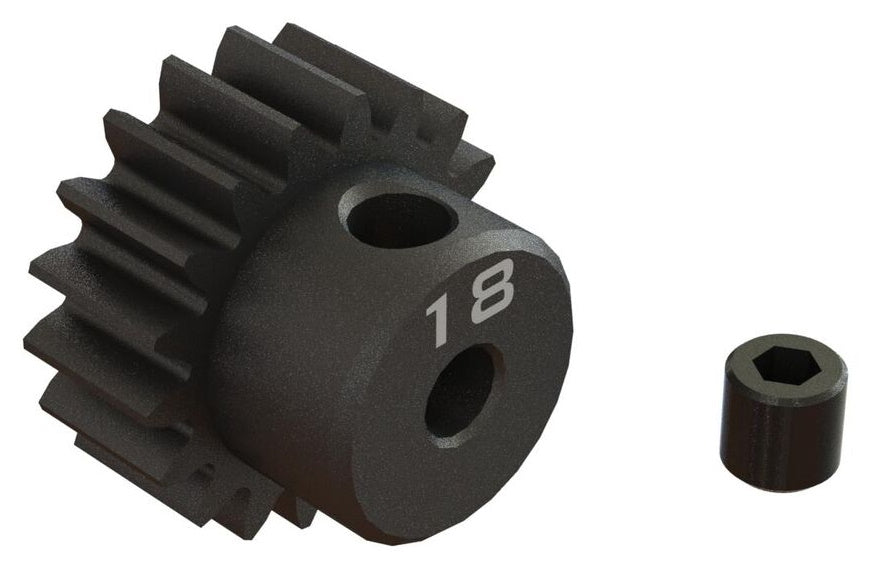 Arrma ARA311080 18T 0.8Mod 1/8" Bore CNC Steel Pinion Gear