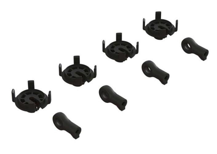 Arrma ARA330569 Shock Rod End & Spring Perch Set (4 Shocks) Kraton 4X4 8S