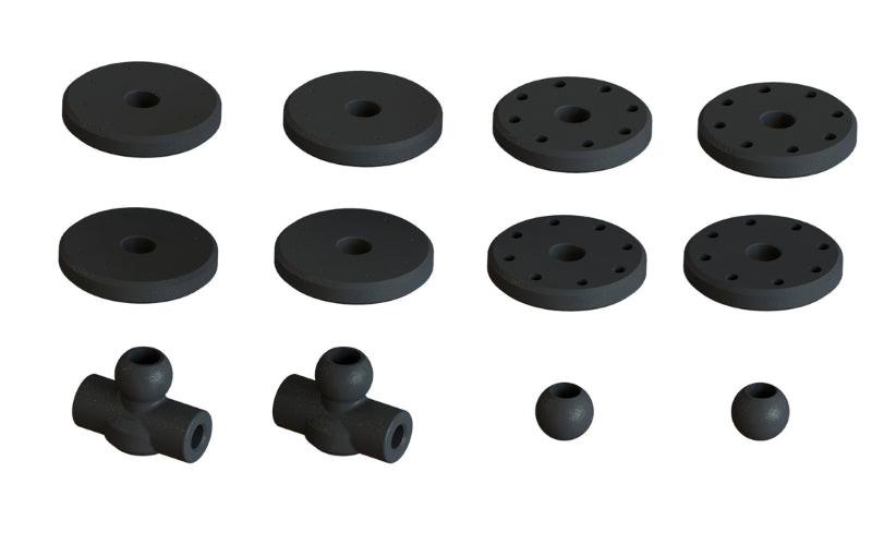 Arrma Shock Set Bore 16mm Length 124mm Piston 8X1.4mm Oil 2000CST Talion