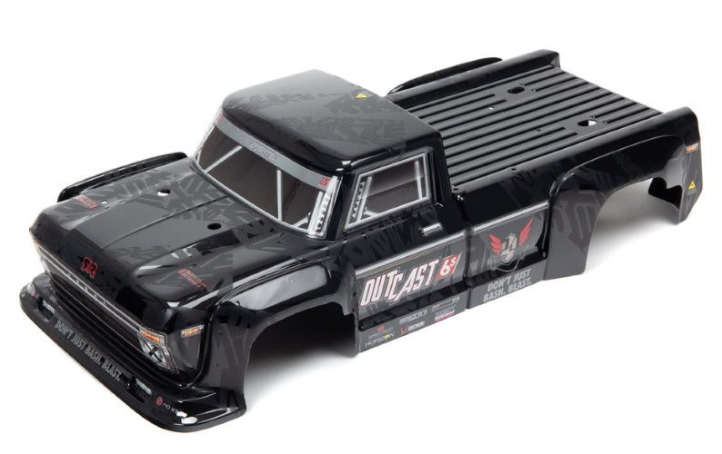 Arrma ARA406160 Outcast 6S Blx Painted Decaled Trimmed Body Black Outcast