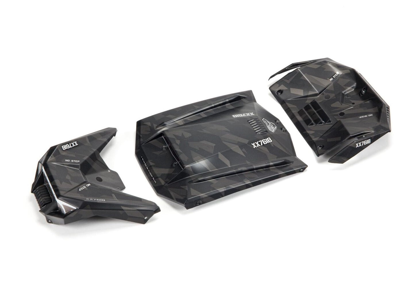 Arrma ARA411023 Exterior Body Panels Painted Black Camo FIRETEAM