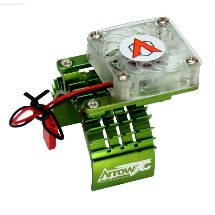 Powerhobby Aluminum Motor Cooling Fan FOR Traxxas Slash Stampede Rustler Green